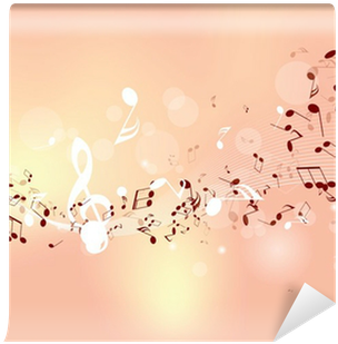 Abstract Design Background With Colourful Music Notes - Self Designs Background (400x400), Png Download