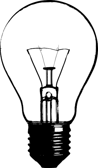 Banner Library Library Lightbulb Clipart Png - Vintage Light Bulb Clip Art (374x640), Png Download