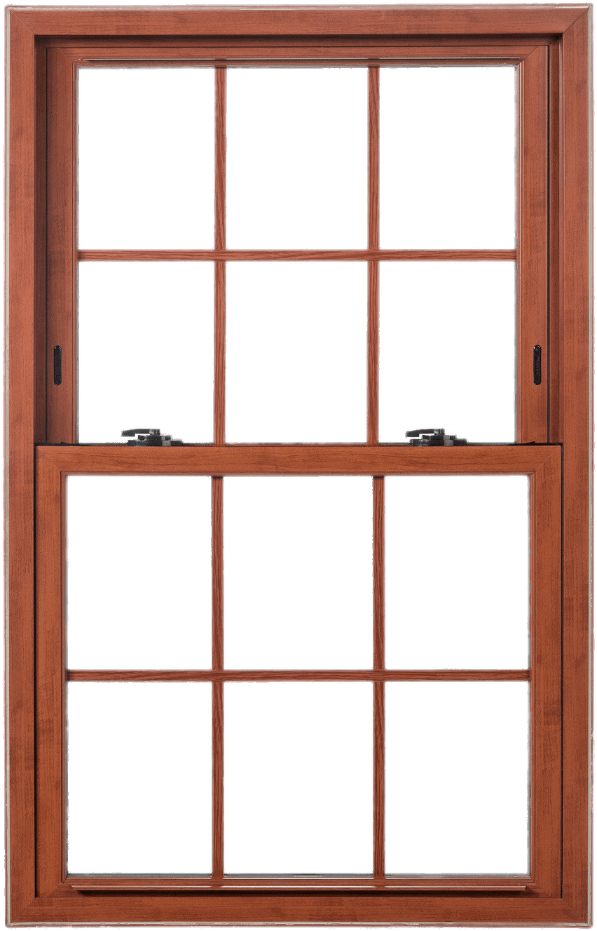 Double Hung Wooden Sash Window - Wood Veneer Vinyl Windows (1000x1398), Png Download