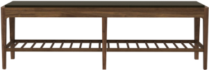 With Upholstery Walnut - Ethnicraft Spindle Bench Bank (400x400), Png Download