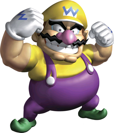 Wario Pose Screen - Wario Super Mario 64 Ds (441x511), Png Download