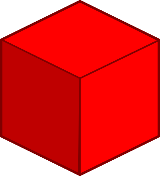 3d Cube Clipart - Red Cube Clipart (540x594), Png Download