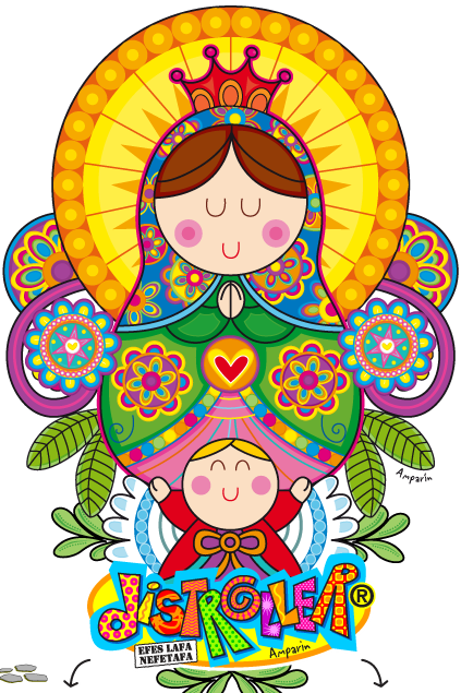 Virgen By Distroller - Virgen Del Coromoto Caricatura (423x635), Png Download