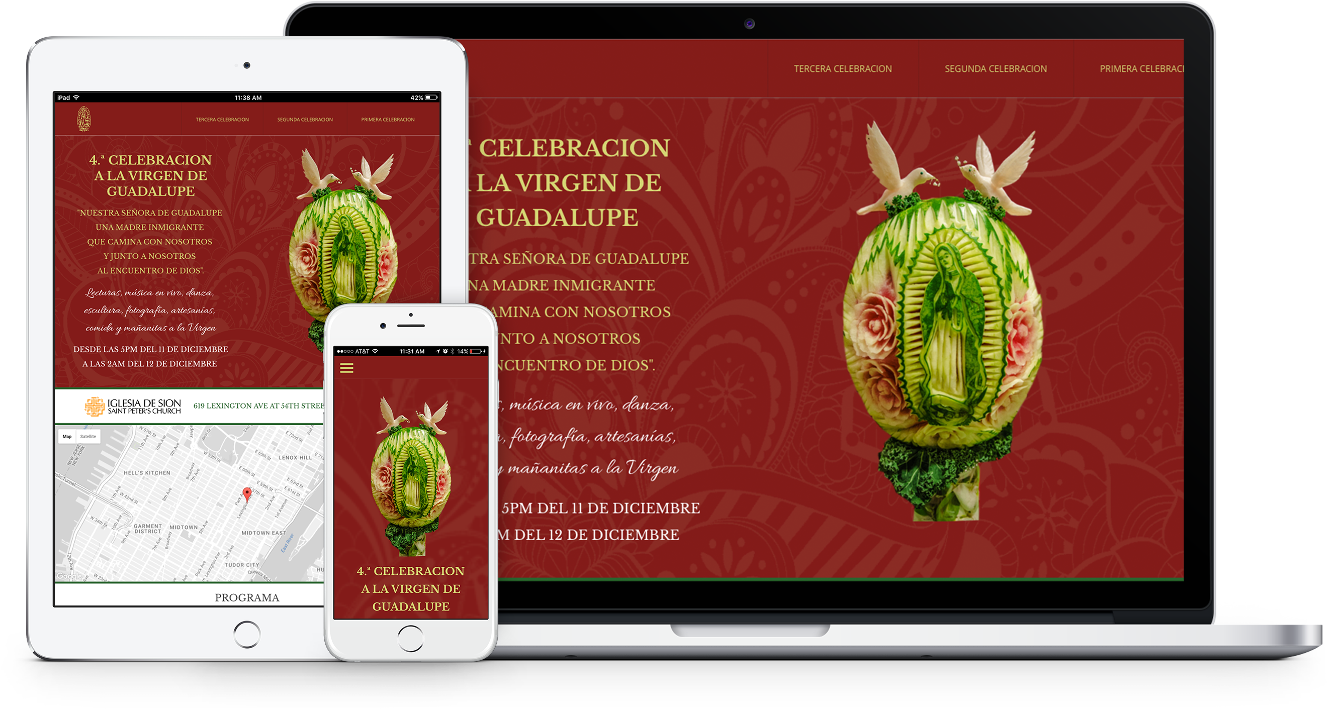 Virgen De Guadalupe Iglesia De Sion Rwd Showcase - Showcase (3000x2055), Png Download