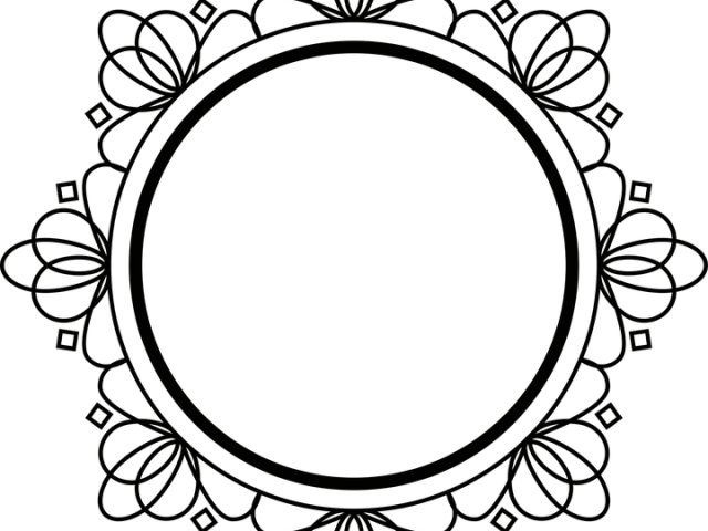 Decorative Border Clipart Art Deco - Mandala Circle Border (640x480), Png Download