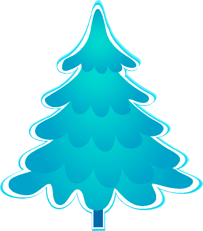 Arbol De Navidad Arbolitos De Navidad Animados Azul Full Size Png Download Seekpng