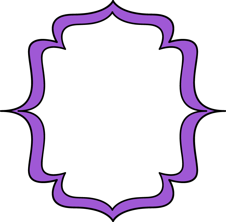 Purple Double Bracket Frame - Frame Clipart Purple (725x713), Png Download