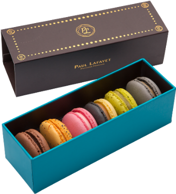 6 Pieces Gift Box - Paul Lafayet Macaron (570x428), Png Download