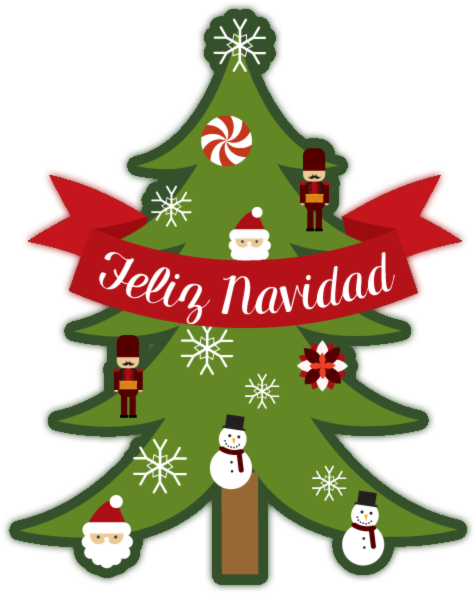 Com Tarjetas De Navidad Enorme Arbol De Navidad Felici - Simple Banner Vector (479x600), Png Download