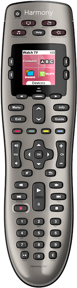 Harmony 650 Remote - Harmony Remote Input Button (652x560), Png Download