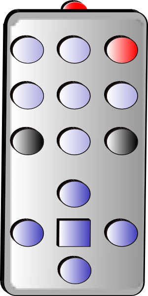 Remote Control Clip Art At Clker - Remote Control Png Clipart (300x599), Png Download