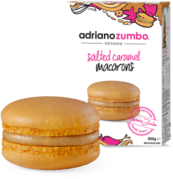 Salted Caramel Macaron - Zumbo Baking Salted Caramel Macarons (370x411), Png Download