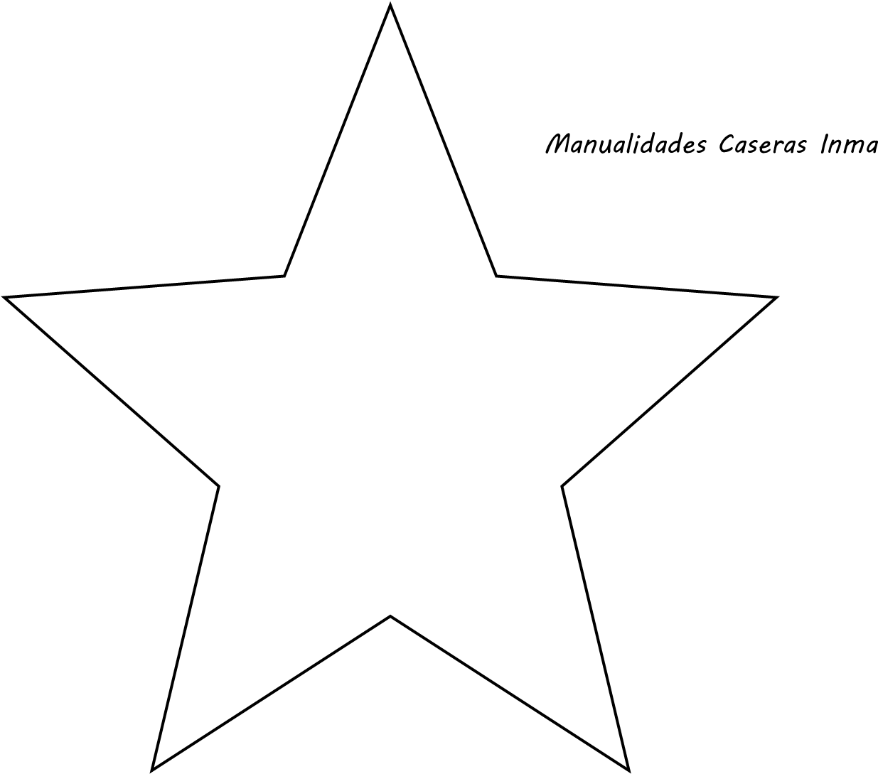 Manualidades Caseras Inma Patrón Estrella Para Arbol - Star Icon Png White (1273x1088), Png Download