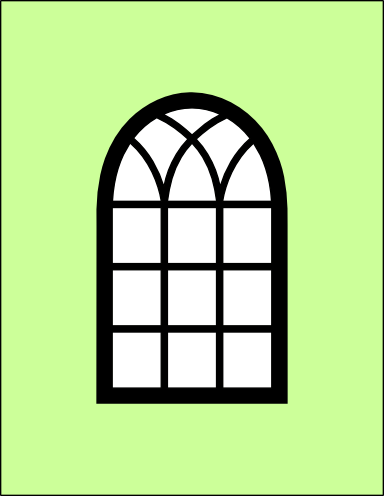Arched Window Card And Window Frame Svg Images By - Gothic Window Clip Art (384x496), Png Download