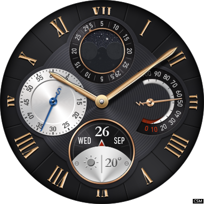 Download Complicated Black - Huawei Watch 2 4g Smart Watch (400x400), Png Download