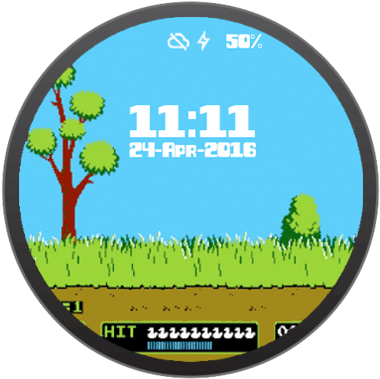 Duck Watch Face Play Store - Duck Hunt Game Gif (392x409), Png Download