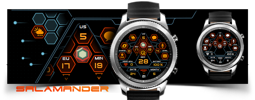 Sci Fi Watch Face (1020x403), Png Download