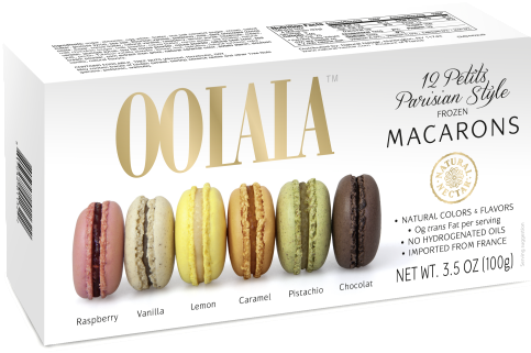 Frozen Macarons - Macaroon (750x412), Png Download