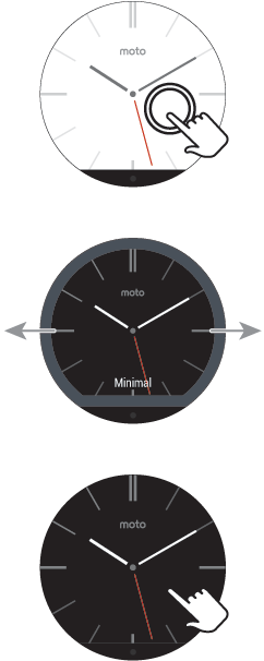 To Change Your Watch Face - Minimal Watch Faces Moto 360 (352x624), Png Download