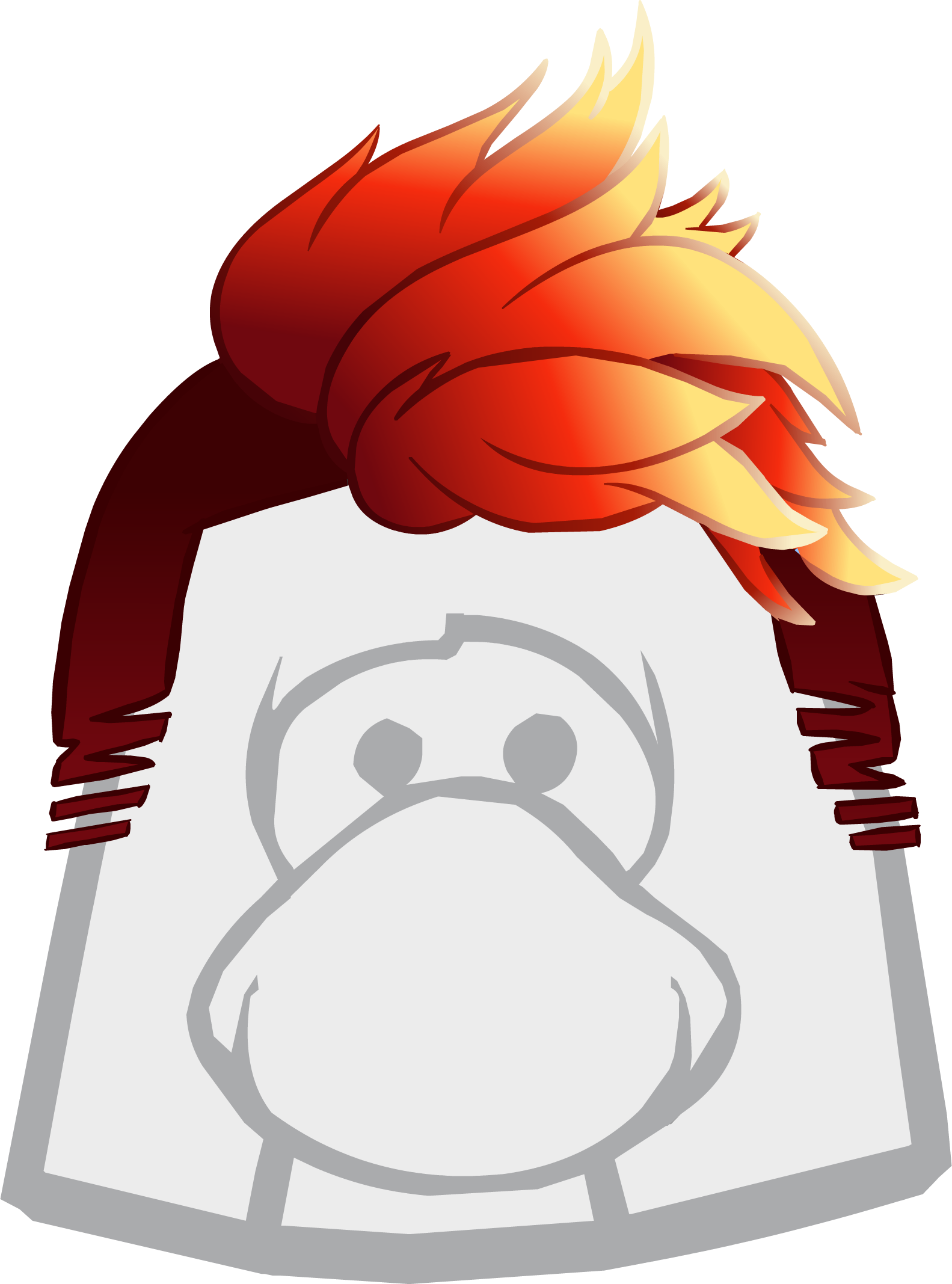 The Flame Icon - Club Penguin The Right (1583x2135), Png Download