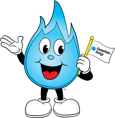 Buddy Blue Flame - Natural Gas Person Cartoon (393x400), Png Download