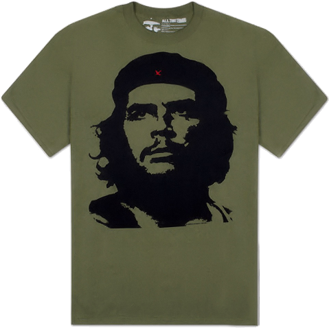 Che Guevara Large Face - Che Guevara Quotes Negro (481x488), Png Download
