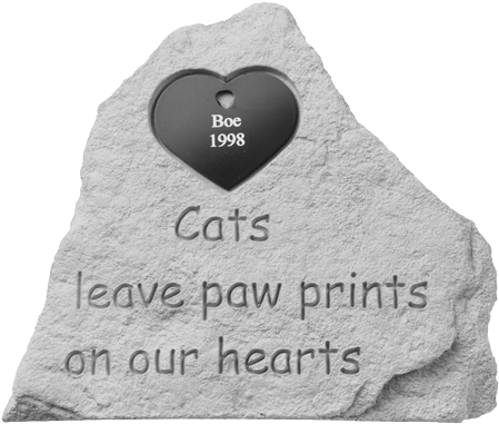 Pet Memorial Garden Stone - Cat (500x500), Png Download