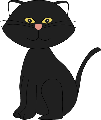 Tuxedo Cat Clipart Cute - Black Cat Free Clipart (400x476), Png Download