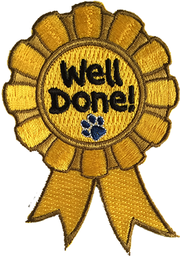 Well Done Rosette Gold - Badge (400x400), Png Download