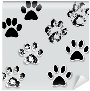 Animal Cat Paw Track Feet Print Icons With Shadow - Cat Feet Vector (400x400), Png Download