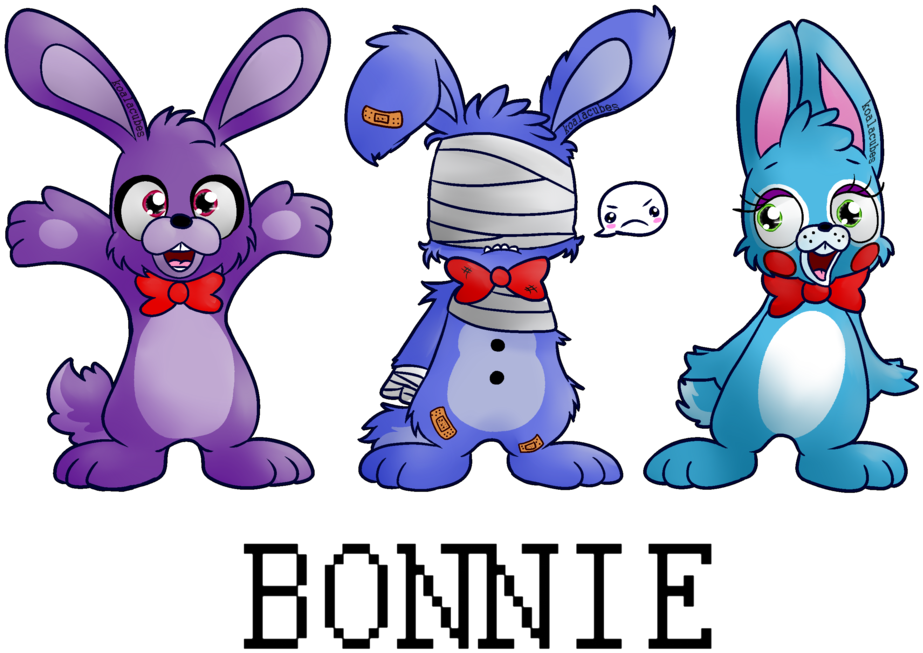 Bonnie The Bunny By Koalacubes On Deviantart - Fnaf Stickers Basic Tees (1024x733), Png Download