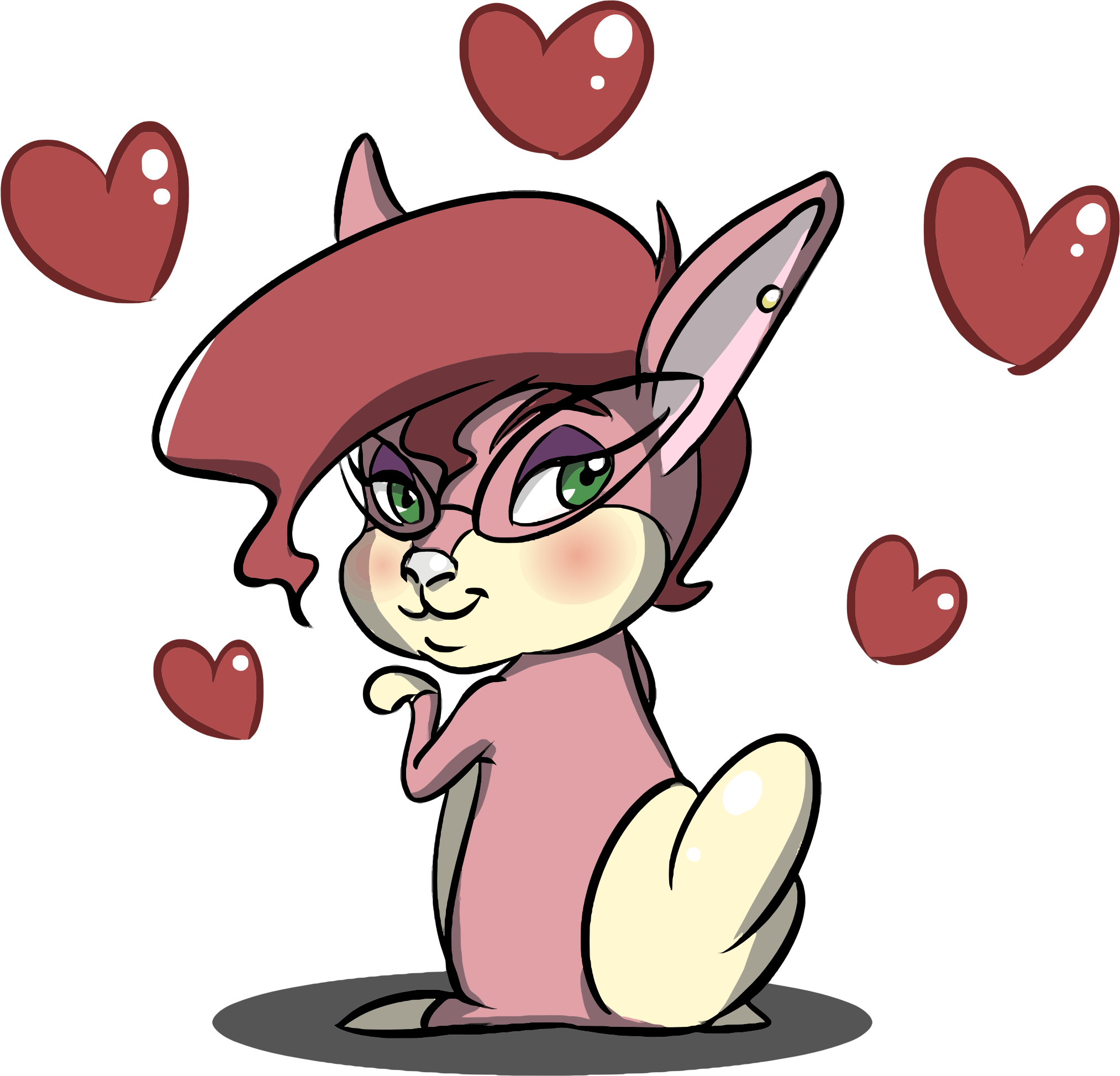 Clip Arts Related To - Female Bunny Cartoon Free (2027x1948), Png Download