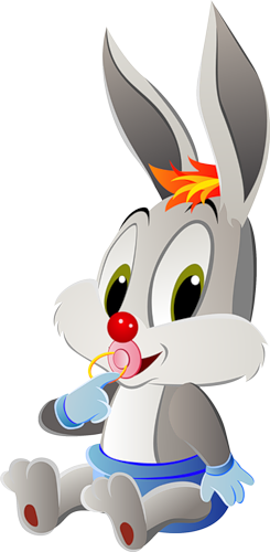 Baby Bunny Cartoon Free Png Picture Disney - Baby Rabbit Cartoon Png (245x500), Png Download