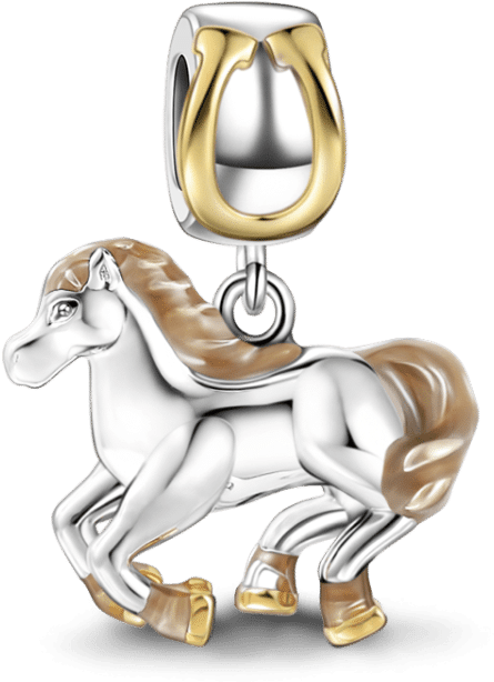 Animals Charms Soufeel Lucky Horse 14k Gold Plated (750x750), Png Download