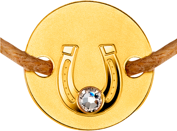 Niue 2015 5$ Horseshoe Small Treasures Proof Gold Coin - Badge (600x600), Png Download