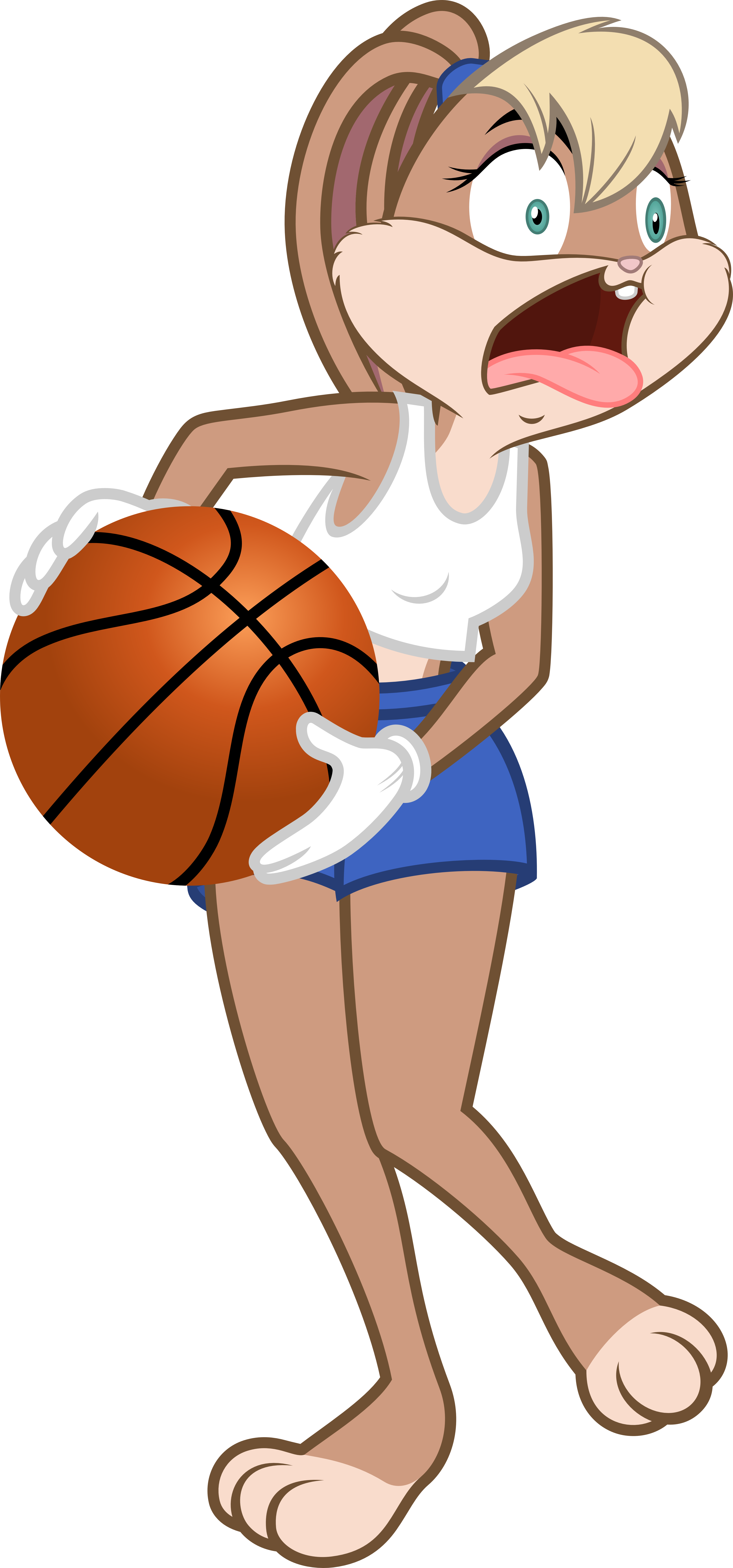 Lola On The Court Bugs By Jeatz - Lola Bunny Basketball Png (4000x8558), Png Download