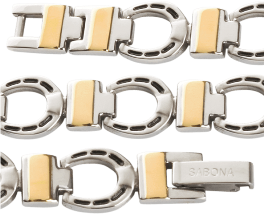 Men's Horseshoe Duet Magnetic Bracelet, Straight - Sabona For Mens (535x535), Png Download