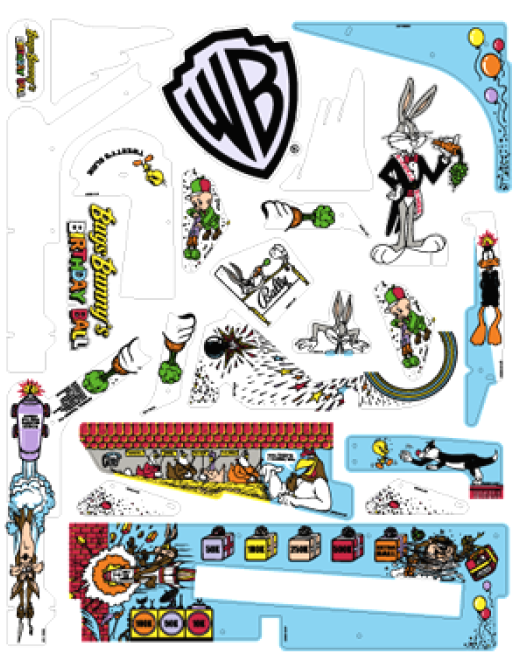 Bugs Bunny Plastic Set - Warner Bros (700x659), Png Download