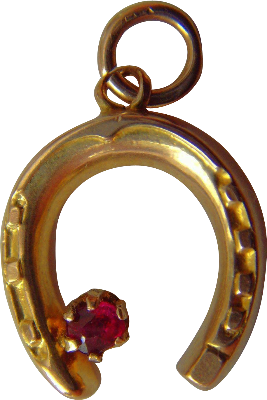 Victorian/edwardian Gold Petite Horseshoe Charm Pendant - Charm Bracelet (1370x1370), Png Download