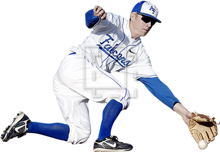 A Baseball Player Retrieving A Ball, Cutout Png - Baseball Player Cutouts (450x450), Png Download