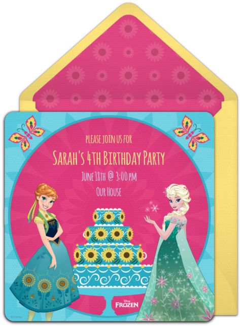 Frozen Fever Birthday Online Invitation - Fathead Disney Elsa - Frozen Fever Junior Peel (650x650), Png Download