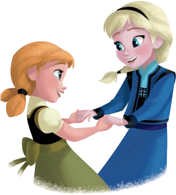 Gifs De Fantasia - Anna And Elsa Secret Playtime (394x426), Png Download