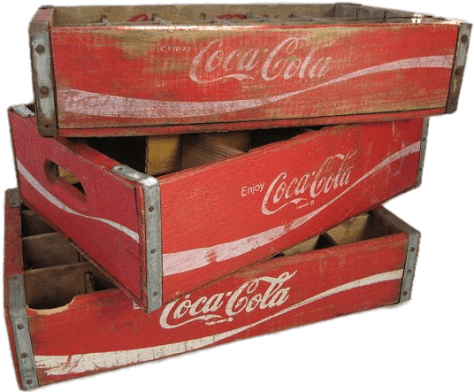 Vintage Coca Cola Boxes - Free To Use Clip Art Coca Cola (570x485), Png Download