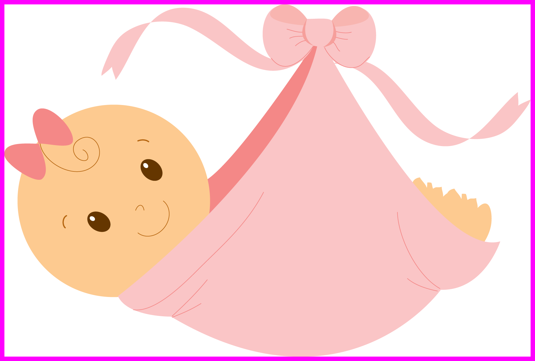 Unbelievable Cartoon Baby Best - Baby Girl Clipart (1853x1251), Png Download