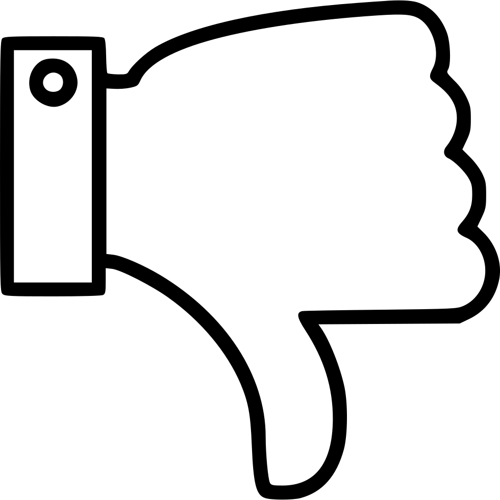 Bad Dislike Hate No Unlike Comments - Icon (980x980), Png Download