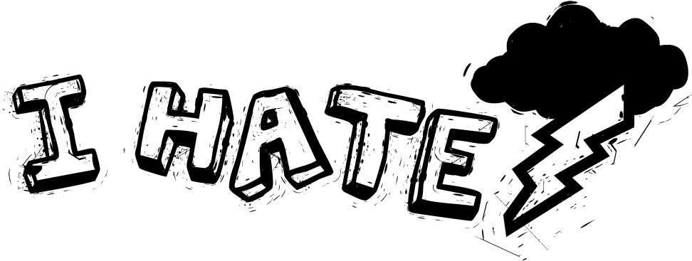 Dislike Png Download - Imagenes De I Hate (1000x428), Png Download