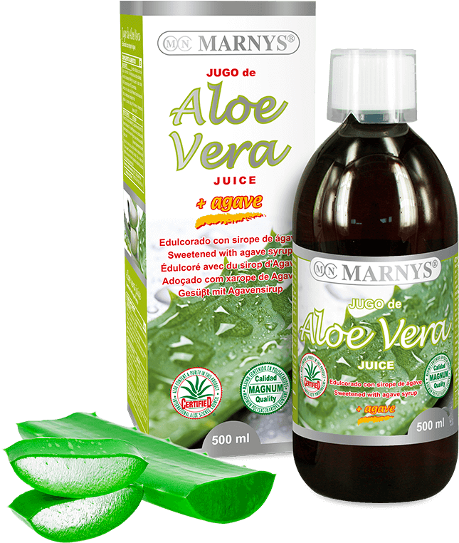 Aloe Vera Juice - Marny's Aloe Vera Juice With Agave Bottle - 500 Ml (768x768), Png Download