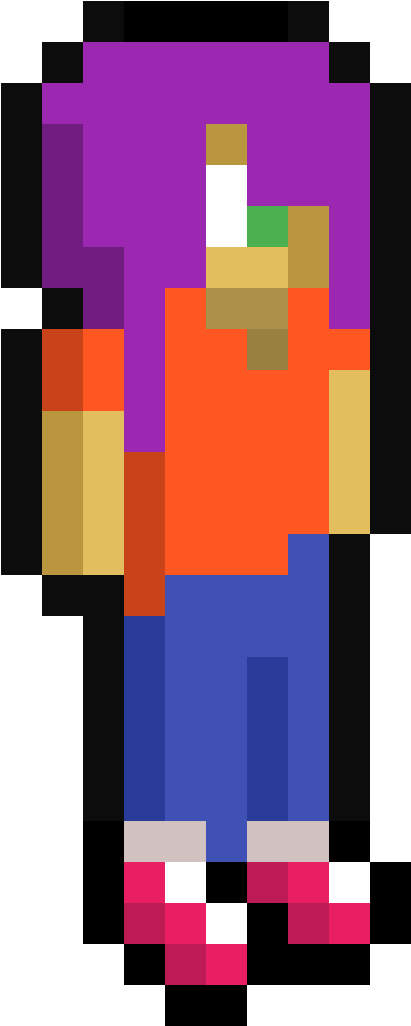 Random Girl Drawing - Rpg Character Walking Gif (1184x1184), Png Download