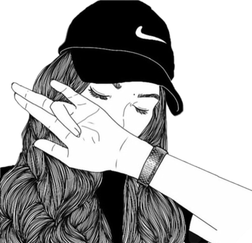 Tumblr Tumblrgirl Girl Dab Dabstyle Lovely Cute - Cute Girl Tumblr Drawings (499x481), Png Download