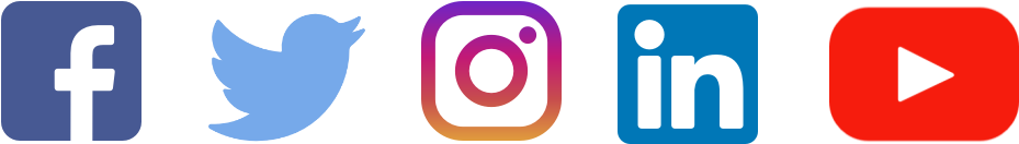 Social Media Icons 2018 Png (1038x252), Png Download